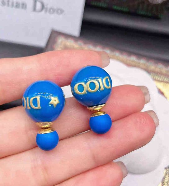 golden letter drop glue earrings 2022 new red star earrings