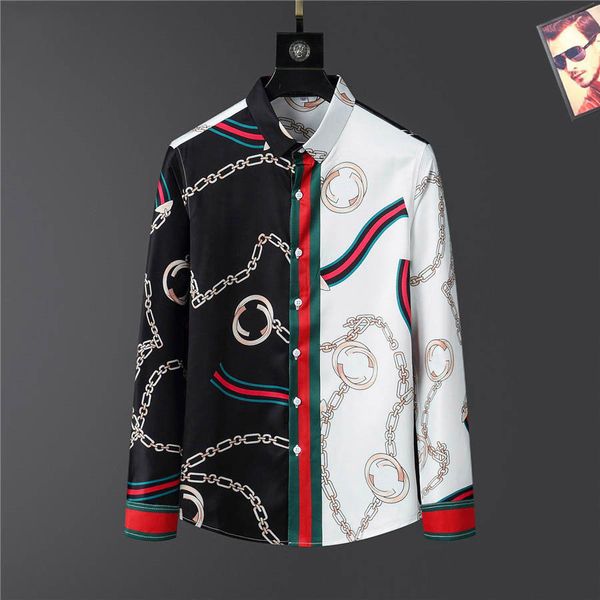 22 designer men slim fit fashion animal printed dress shirts social masculina long sleeve shirt mens clothes medusa shirt italian 3xl shirt, White;black
22 designer men slim fit fashion animal printed dress shirts social masculina long sleeve shirt mens clothes medusa shirt italian 3xl shirt, White;black