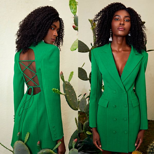 green double breasted women suits slim long jacket hollow back ladies prom evening guest formal wear custom made blazer, Black;red
green double breasted women suits slim long jacket hollow back ladies prom evening guest formal wear custom made blazer, Black;red
