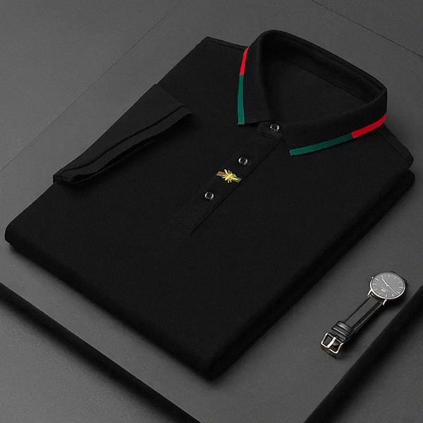desigher brand paul short-sleeved t-shirt men bee polo shirt cotton lapel business korean luxurious summer embroidery mens clothing, White;black
desigher brand paul short-sleeved t-shirt men bee polo shirt cotton lapel business korean luxurious summer embroidery mens clothing, White;black