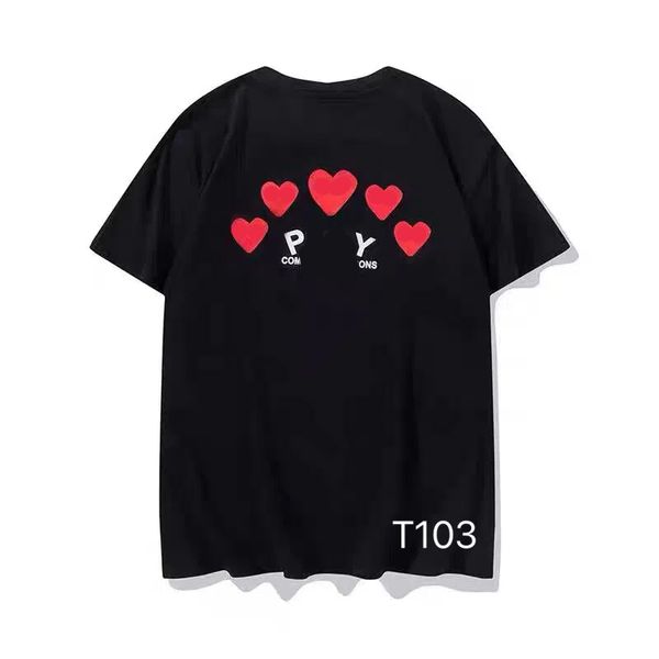 men's t-shirts fashion mens play t shirt cdg designer hearts casual women s des badge garcons q1, White;black
men's t-shirts fashion mens play t shirt cdg designer hearts casual women s des badge garcons q1, White;black