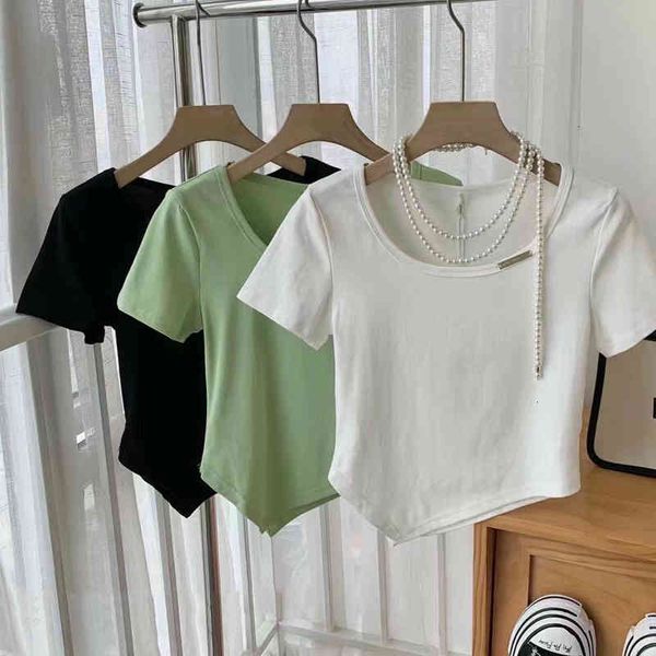 women's t-shirt slim fitting short sleeved t-shirt women's inner bottom shirt summer 2022 spice girl shows thin trend vjj9, White
women's t-shirt slim fitting short sleeved t-shirt women's inner bottom shirt summer 2022 spice girl shows thin trend vjj9, White