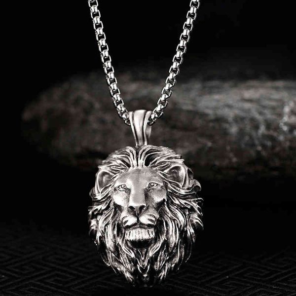 new domineering lion head pendant necklaces men's trendy fashion hip hop necklace ins personalized jewelry accessories, Silver
new domineering lion head pendant necklaces men's trendy fashion hip hop necklace ins personalized jewelry accessories, Silver