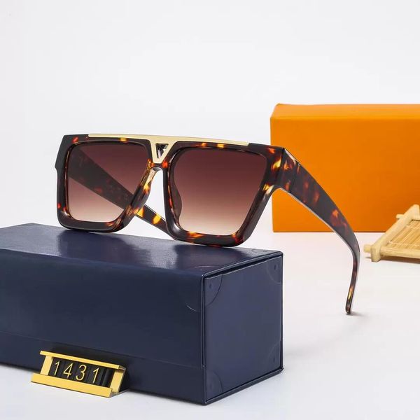 

Designer LOU VUT luxury cool sunglasses 2022 MILLIONAIRE for men women full frame Vintage 1431 1.1 unisex Shiny Gold Hot sell plated Top quality with original box