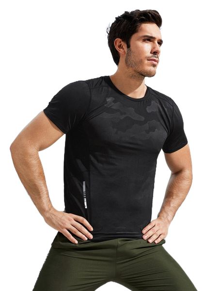 men graphic & geo print sports tee 03x2#, White;black
