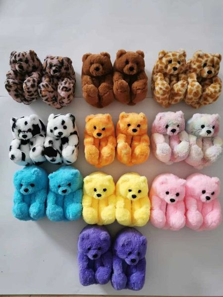 children' teddy bear slippers kids fluffy plush slides cute cartoon bear casual flat home shoes baby fashion flip flops, Black;grey
children' teddy bear slippers kids fluffy plush slides cute cartoon bear casual flat home shoes baby fashion flip flops, Black;grey