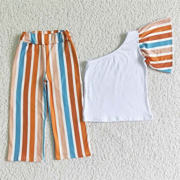 wholesale baby girl one shoulder clothes children colorful set kid short sleeve white stripe pants infant spring fall outfit 220617
wholesale baby girl one shoulder clothes children colorful set kid short sleeve white stripe pants infant spring fall outfit 220617