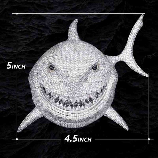 custom hip krkc hop jewellery cubic zircon iced out diamond large shark whale necklace pendant jewelry shark necklacew5d4, Silver
custom hip krkc hop jewellery cubic zircon iced out diamond large shark whale necklace pendant jewelry shark necklacew5d4, Silver