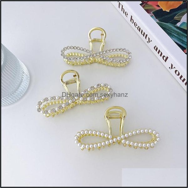 clamps hair jewelry women bow-tie pearl crystal hollow out 8 shape metal claw clips european female large siz dh18z, Slivery;golden
clamps hair jewelry women bow-tie pearl crystal hollow out 8 shape metal claw clips european female large siz dh18z, Slivery;golden