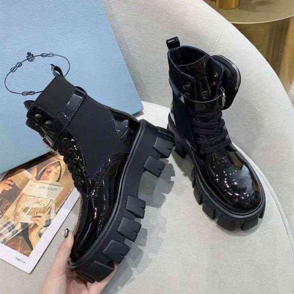 family wallet pocket short boots women's bandage muffin thick soled increased leather gear soled martin boots, Black
family wallet pocket short boots women's bandage muffin thick soled increased leather gear soled martin boots, Black