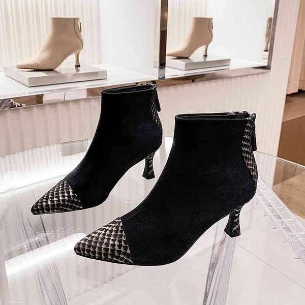 boots short boots women's spring pointed thin heel short , versatile fashion british style martin , high-heeled bare, Black
boots short boots women's spring pointed thin heel short , versatile fashion british style martin , high-heeled bare, Black