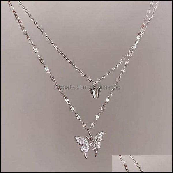 chains necklaces pendants jewelry korean fashion shiny butterfly necklace for women ladies exquisite double layer clavicle ch dhrm7, Silver
chains necklaces pendants jewelry korean fashion shiny butterfly necklace for women ladies exquisite double layer clavicle ch dhrm7, Silver