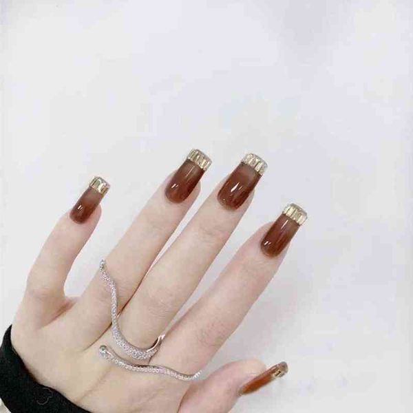 false nails detachable amber champagne wearable ballerina coffin with rhinestone fake full cover nail tips press on 0616
false nails detachable amber champagne wearable ballerina coffin with rhinestone fake full cover nail tips press on 0616