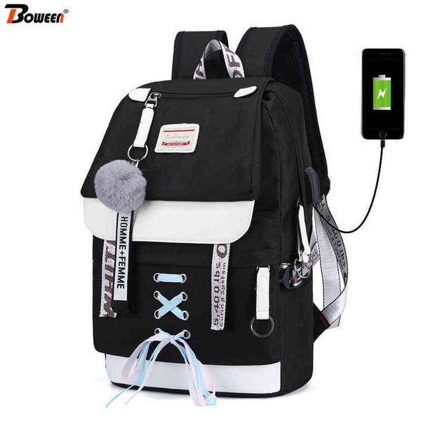 canvas usb school bags for girls teenagers backpack women bookbags black 2021 large capacity middle high college teen schoolbag aa220316
canvas usb school bags for girls teenagers backpack women bookbags black 2021 large capacity middle high college teen schoolbag aa220316