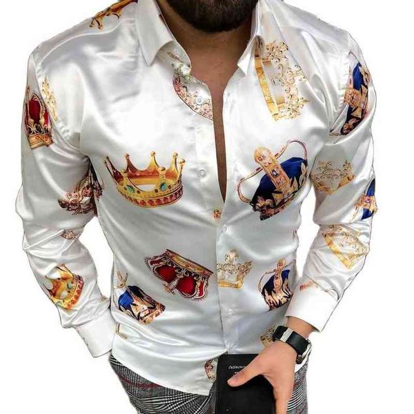 spring and autumn men's printed casual shirt cardigan long sleeve shirt men, White;black
spring and autumn men's printed casual shirt cardigan long sleeve shirt men, White;black