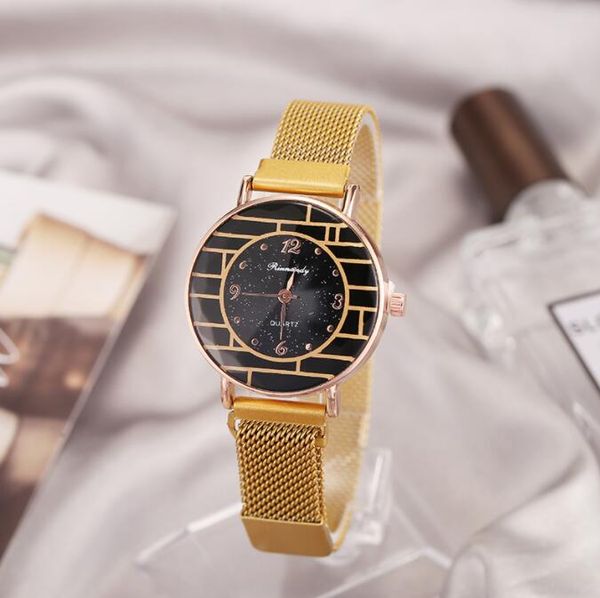 fashion new rose gold women watch luxury magnetic small dial exquisite lady wristwatch mesh alloy band female clock for party gifts, Slivery;golden
fashion new rose gold women watch luxury magnetic small dial exquisite lady wristwatch mesh alloy band female clock for party gifts, Slivery;golden