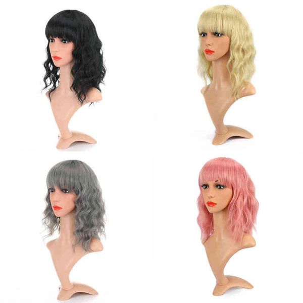 pastal wavy wig with air bangs short bob natureal wave should length synthetic colorful ombre costume s cosplay 14 inch 220622, Black
pastal wavy wig with air bangs short bob natureal wave should length synthetic colorful ombre costume s cosplay 14 inch 220622, Black