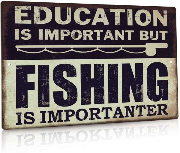 funny fishing metal tin sign, but fishing is importanter lake house decor12 x 8 inches
funny fishing metal tin sign, but fishing is importanter lake house decor12 x 8 inches