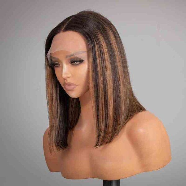 short bob x lace front human hair wigs highlight straight wig glueless ombre pre plucked hd remy for women 220606, Black
short bob x lace front human hair wigs highlight straight wig glueless ombre pre plucked hd remy for women 220606, Black