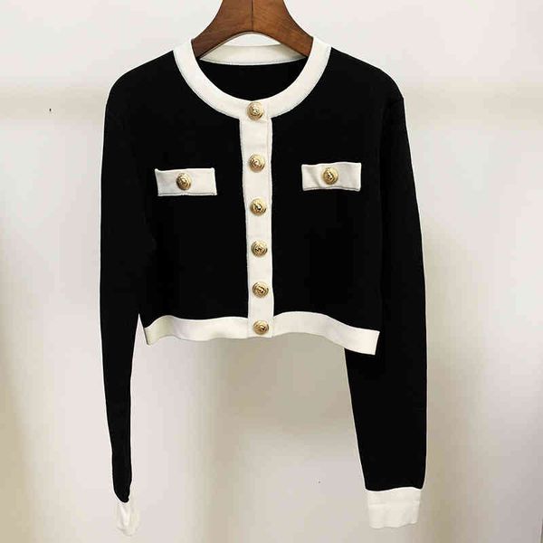 women's sweaters 2022 autumn winter women's jacket round neck lion button fashion knitted short cardigan coat v0aj, White;black
women's sweaters 2022 autumn winter women's jacket round neck lion button fashion knitted short cardigan coat v0aj, White;black