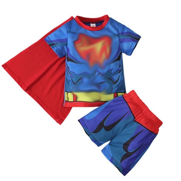 2022 summer boys 2 piece outfit cartoon t shirt and shorts tracksuit with cloak cape hero cosplay costumes short sleeve sweat shirts sportsw, Blue;gray
2022 summer boys 2 piece outfit cartoon t shirt and shorts tracksuit with cloak cape hero cosplay costumes short sleeve sweat shirts sportsw, Blue;gray
