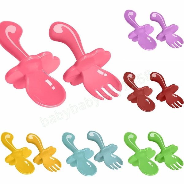 2pcs/set short handle spoon fork set solid color baby training spoons safety pp children tableware baby dishware
2pcs/set short handle spoon fork set solid color baby training spoons safety pp children tableware baby dishware