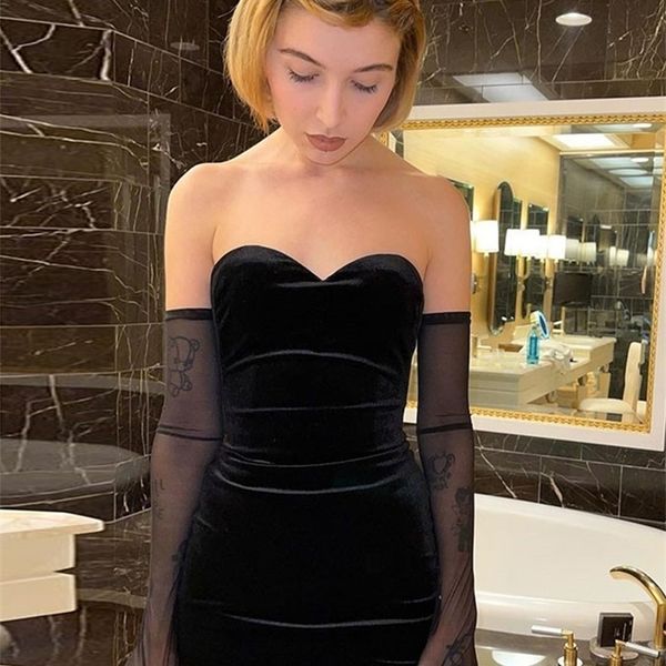klalien fashion party beach birthday black strapless dres simple slim removable mesh sleeves female dress 220402, Black;gray
klalien fashion party beach birthday black strapless dres simple slim removable mesh sleeves female dress 220402, Black;gray