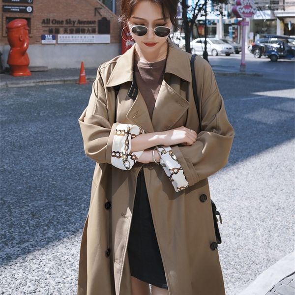 brand new england style women trench coat long doublebreasted with belt office lady duster coat female cloak autumn clothes t200828, Tan;black
brand new england style women trench coat long doublebreasted with belt office lady duster coat female cloak autumn clothes t200828, Tan;black