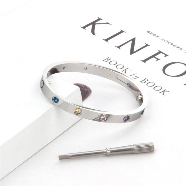 316l titanium steel couple jewelry colorful stone carter love bangle for women men screwdriver love screw bracelets femme pulseira237d, Black
316l titanium steel couple jewelry colorful stone carter love bangle for women men screwdriver love screw bracelets femme pulseira237d, Black