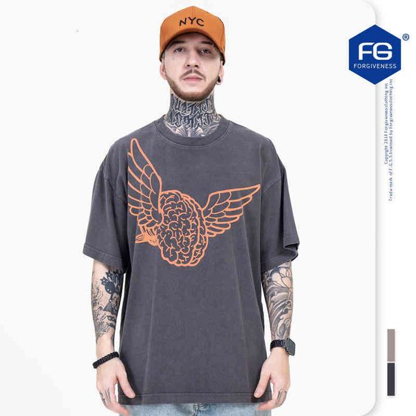 men's t-shirts fg men's wear spring and summer fashion brand american style cracked flying wings washed high street loose short sl, White;black
men's t-shirts fg men's wear spring and summer fashion brand american style cracked flying wings washed high street loose short sl, White;black