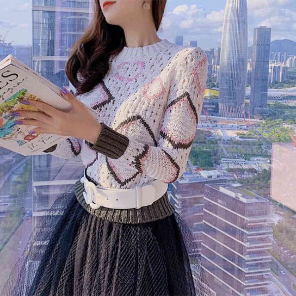 women's sweaters hollowed out rhomboid women's blouse contrast color knitting temperament sweater pullover sweet loose leisure pri, White;black
women's sweaters hollowed out rhomboid women's blouse contrast color knitting temperament sweater pullover sweet loose leisure pri, White;black