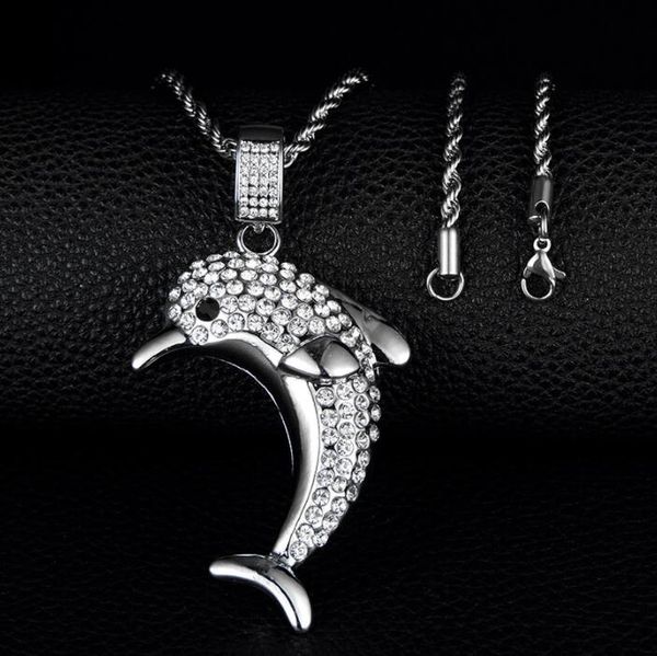 hip hop pendants micro paved aaa cubic zirconia bling iced out stereo dolphin necklace for men rapper jewelry gift, Silver
hip hop pendants micro paved aaa cubic zirconia bling iced out stereo dolphin necklace for men rapper jewelry gift, Silver
