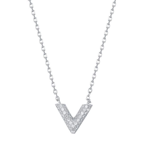 women's sterling silver necklace v-shaped diamond pendant simple accessories gift must-have
women's sterling silver necklace v-shaped diamond pendant simple accessories gift must-have
