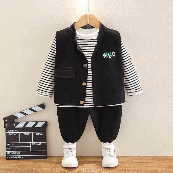 newborn clothing sets 2021 spring autumn new fashion casual 3pcs suits toddler baby boys girls vest+striped t-shirt+ pants g220509, White
newborn clothing sets 2021 spring autumn new fashion casual 3pcs suits toddler baby boys girls vest+striped t-shirt+ pants g220509, White