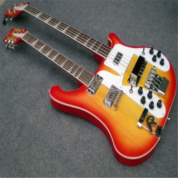 2021 custom double neck electric guitar black guitar 12 strings guitrar& 4 bass white pickguard
2021 custom double neck electric guitar black guitar 12 strings guitrar& 4 bass white pickguard