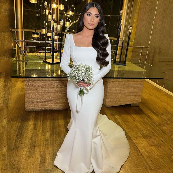 square wedding dresses mermaid white/ivory bride dress long sleeves sweep train princess bride gowns robe mariage vestidos de noiva
square wedding dresses mermaid white/ivory bride dress long sleeves sweep train princess bride gowns robe mariage vestidos de noiva