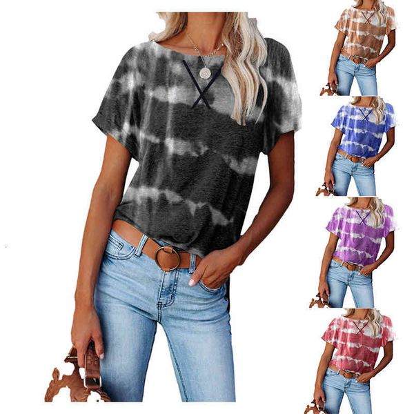 women's t-shirt summer women's cross stripe loose short sleeve t-shirt for women t88n, White
women's t-shirt summer women's cross stripe loose short sleeve t-shirt for women t88n, White