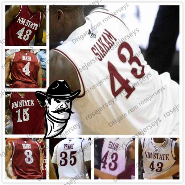 custom new mexico state aggies college basketball #43 pascal siakam 3 terrell brown 22 eli chuha 12 aj harris aurrecoechea red white jersey, Black
custom new mexico state aggies college basketball #43 pascal siakam 3 terrell brown 22 eli chuha 12 aj harris aurrecoechea red white jersey, Black