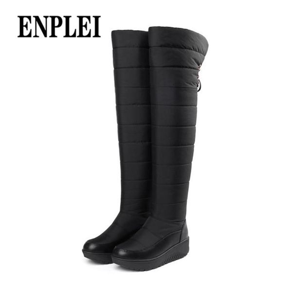 boots enplei down thigh high snow women warm winter woman flat platform shoes fashion ladies over the knee 35-44345q, Black
boots enplei down thigh high snow women warm winter woman flat platform shoes fashion ladies over the knee 35-44345q, Black
