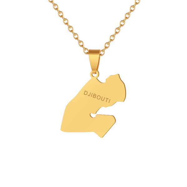 european stainless steel africa djibouti republic map pendant necklace necklace, Silver
european stainless steel africa djibouti republic map pendant necklace necklace, Silver