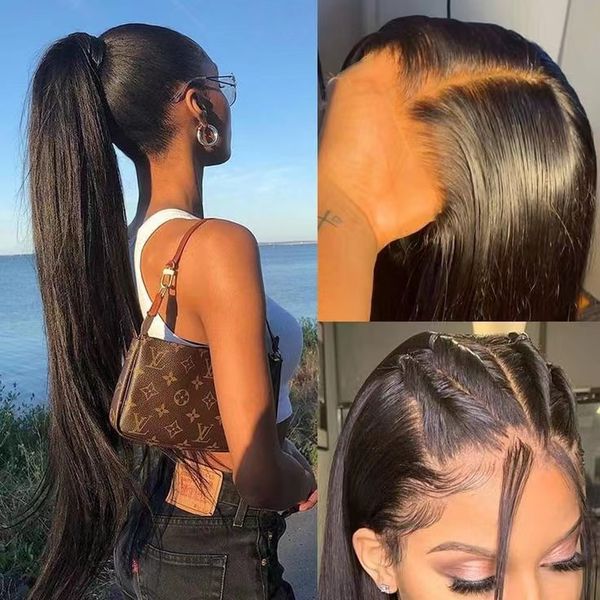 hd transparent 360 frontal wigs for women glueless brazilian straight 13x4 lace front human hair wigs undetectable invisible knots 150%densi, Black;brown
hd transparent 360 frontal wigs for women glueless brazilian straight 13x4 lace front human hair wigs undetectable invisible knots 150%densi, Black;brown