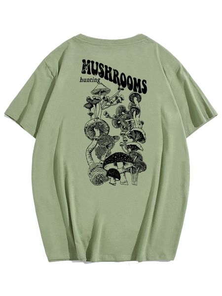 men mushroom & letter graphic tee h9ww#, White;black