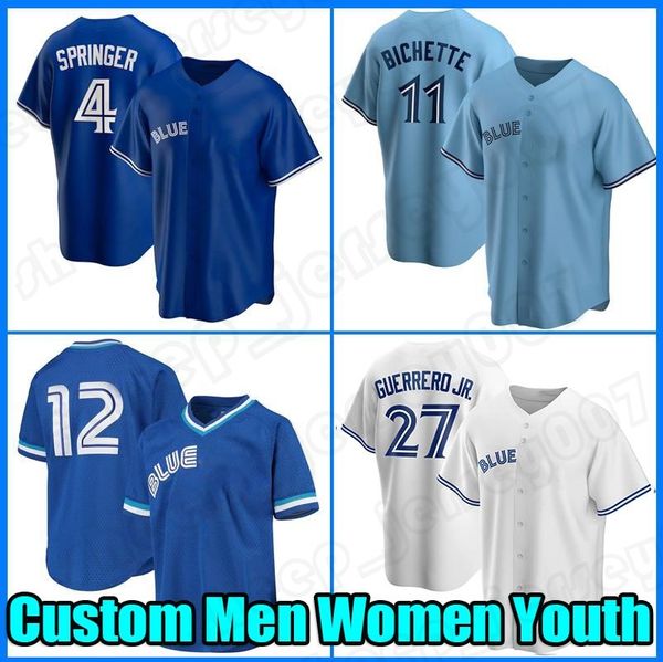 27 vladimir guerrero jr custom jersey bo bichette toronto baseball george springer jays yusei kikuchi cavan biggio randal grichuk blue hyun-, Blue;black
27 vladimir guerrero jr custom jersey bo bichette toronto baseball george springer jays yusei kikuchi cavan biggio randal grichuk blue hyun-, Blue;black
