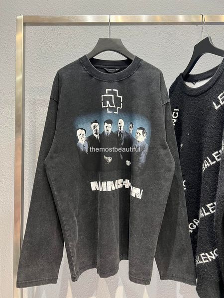 women's t-shirt paris fashion brand spring german chariot kangli digital printing washing water used round neck long sleeve tee, White
women's t-shirt paris fashion brand spring german chariot kangli digital printing washing water used round neck long sleeve tee, White