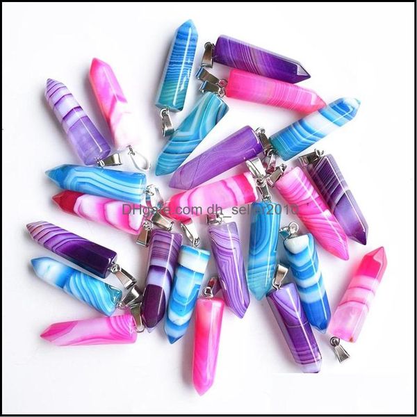 charms natural stone stripe agates pillar pendants fashion healing crystal pendum necklace making dhseller2010 dhh35, Bronze;silver
charms natural stone stripe agates pillar pendants fashion healing crystal pendum necklace making dhseller2010 dhh35, Bronze;silver