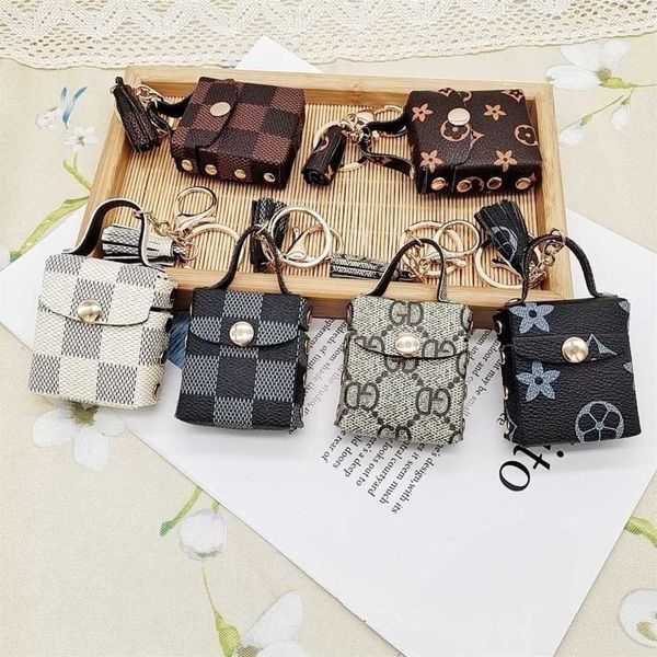 

pu fashion student portable key chain leather children's mini lovely headset package coin case pandents mother's day party birthda