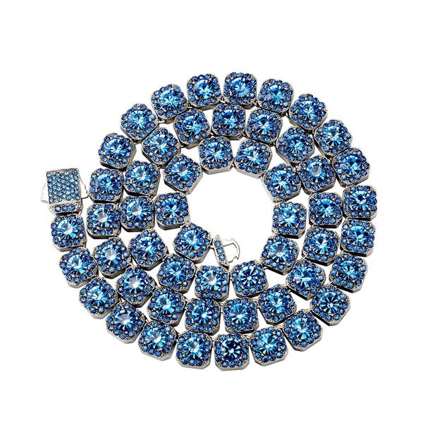 hip hop color full blue diamond tennis chain square chain iced out bling necklaces fashion charm jewelry, Silver
hip hop color full blue diamond tennis chain square chain iced out bling necklaces fashion charm jewelry, Silver