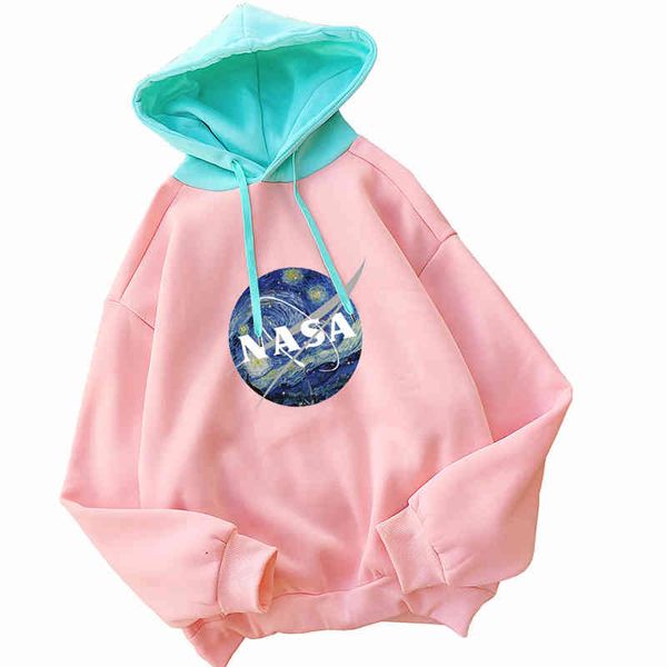 autumn and winter new women's wear sweater nasa star sky printing versatile contrast hooded sweater high street fashion, Black
autumn and winter new women's wear sweater nasa star sky printing versatile contrast hooded sweater high street fashion, Black