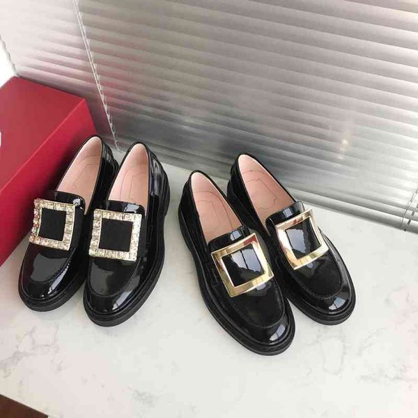 dress shoes classic lefu shoes thick soled small leather square buckle flat sole single for women, Black
dress shoes classic lefu shoes thick soled small leather square buckle flat sole single for women, Black