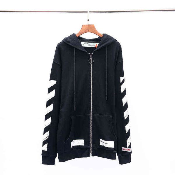 factory online export trendy sweater chaopai off arrow pattern cardigan zipper hooded jacket men's and women's same batch, Black
factory online export trendy sweater chaopai off arrow pattern cardigan zipper hooded jacket men's and women's same batch, Black